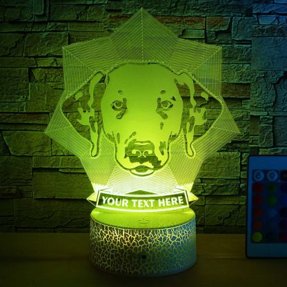 Dalmatian Personalized 3D Night Light Lamp, Custom Dog Lovers Decor Gift Green