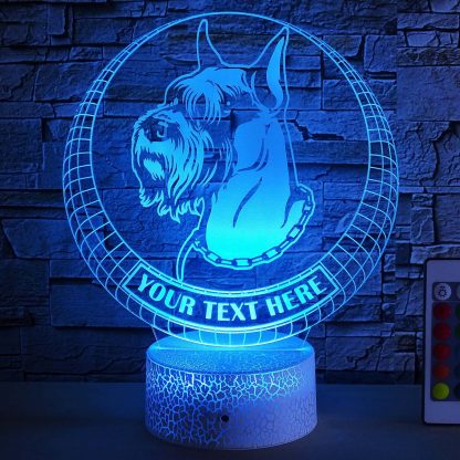 Scottish Terrier Personalized 3D Night Light Lamp, Custom Dog Lovers Decor Gift Blue