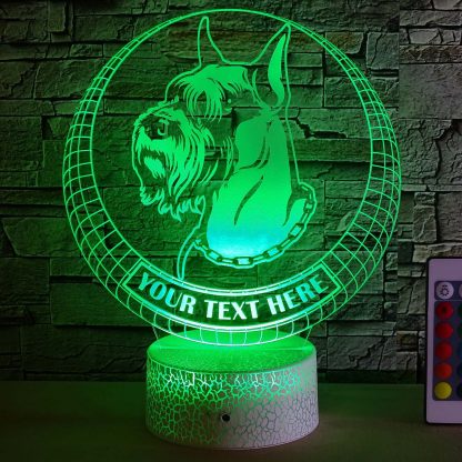 Scottish Terrier Personalized 3D Night Light Lamp, Custom Dog Lovers Decor Gift Green