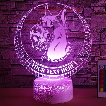 Scottish Terrier Personalized 3D Night Light Lamp, Custom Dog Lovers Decor Gift Purple