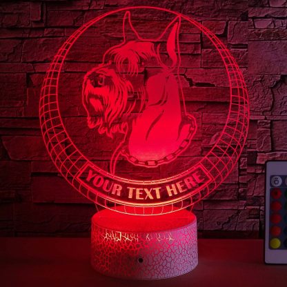 Scottish Terrier Personalized 3D Night Light Lamp, Custom Dog Lovers Decor Gift Red