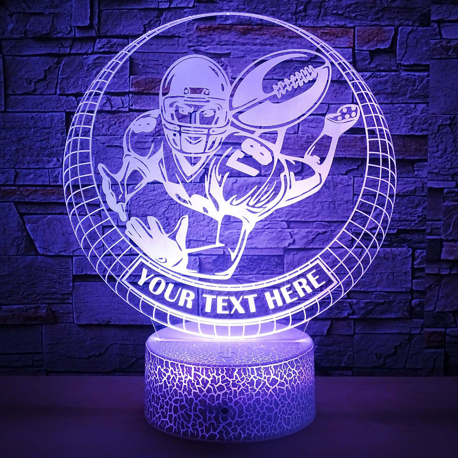 MELBOURNE STORM FOOTBALL NRL 3D Acrylic LED 7Color Night Light Touch Table Lamp 